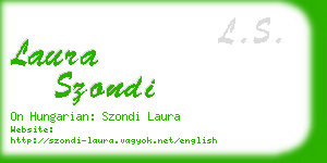 laura szondi business card